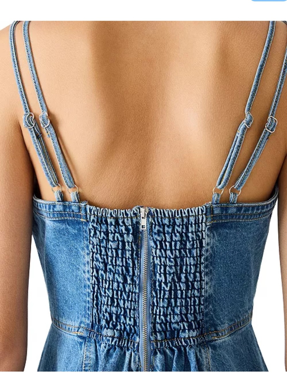 STEVE MADDEN Forever Blue Women's Harley Cotton Smocked-Back Dress - Picture 5 of 12
